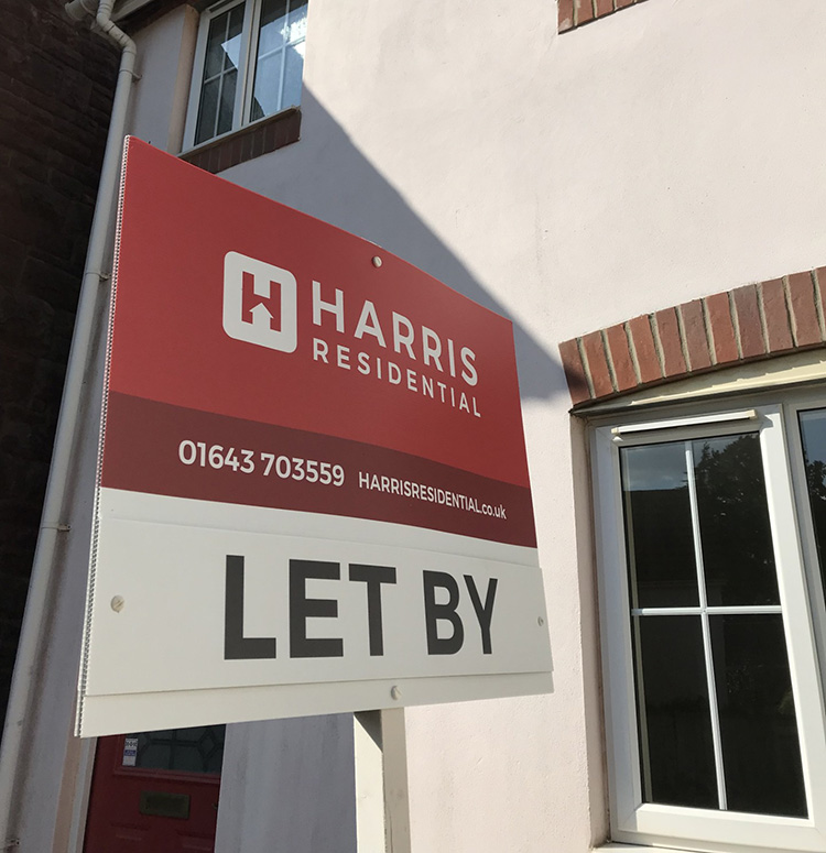 Harris lettings board